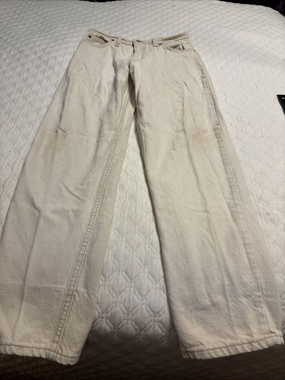 Vtg Levi's 550 Orange Tab Jean 30x30 (Fits 28x29) Cream Tapered Made in USA 1994